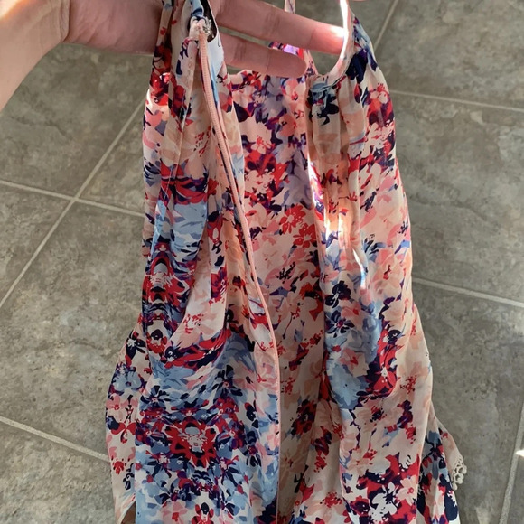 Parker Viola 100% Silk floral pompoms multicolor Romper XS - Picture 9 of 9